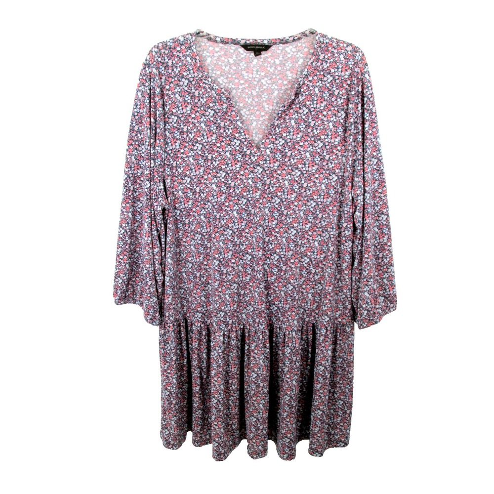 BANANA REPUBLIC Midi Prairie Dress Women XL Multicolor Cottage Core Smocked